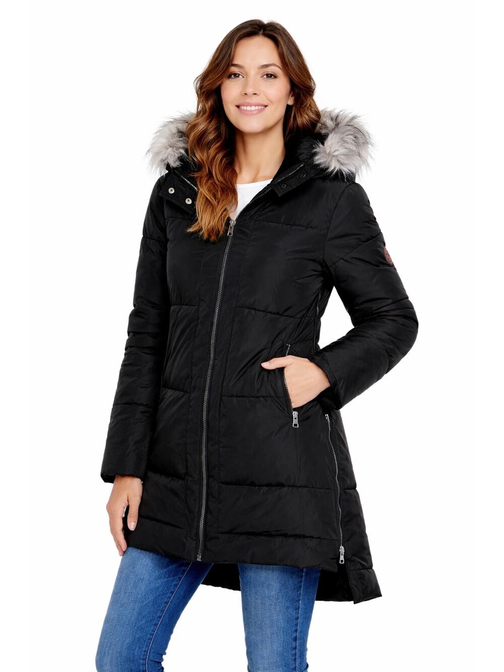 NWT Be Boundless Faux Fur Hooded Parka L
